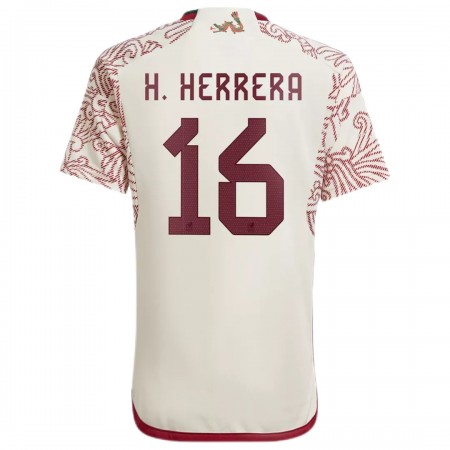 Virallinen pelipaita Meksiko H.HERRERA 16 Vieras World Cup 2022 Lyhythihainen - Miesten